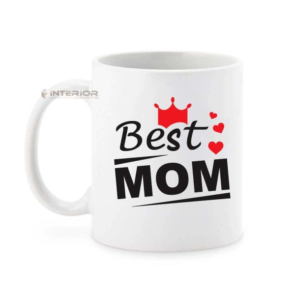 "Happy Mothers Day" - Best Mom Ceramic White Mug. - Image 2
