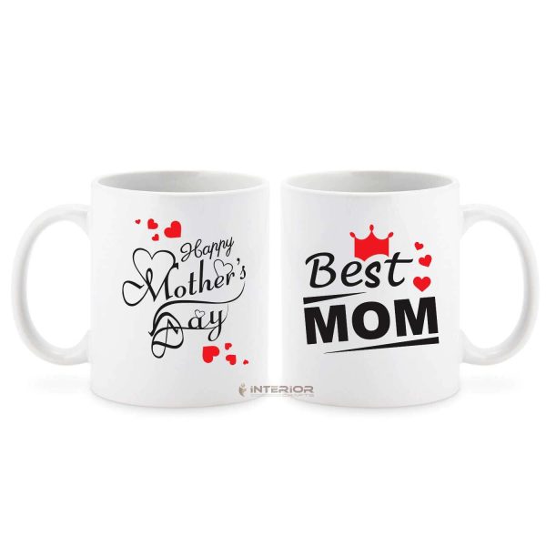 "Happy Mothers Day" - Best Mom Ceramic White Mug.