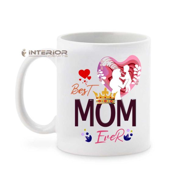 "Best Dad Ever & Best Mom Ever" Gift For Mom Dad White Ceramic Coffee Mug. - Image 2