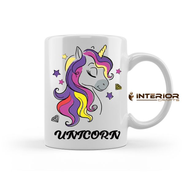 "Daughter Unicorn Rainbow" Ceramic White Coffee Mug. - Image 3