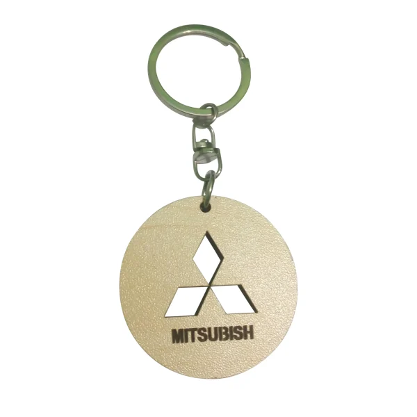 "Wooden MITSUBISHI Lancer Stylish Pendent Key Chain" Key Ring For Car, Bike, Home, Back Pack, Gift.