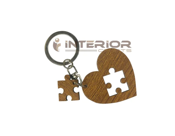 "Wooden Love Puzzle Key Ring" Very Smart Key Chine.