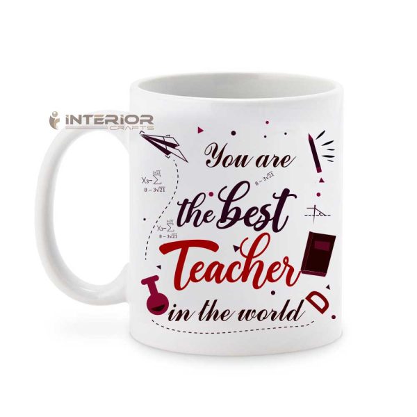 "You R The Best Teachers In The World" Printed Coffee Mug. - Image 2