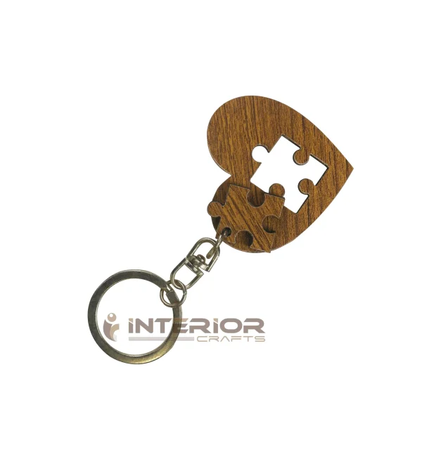 "Wooden Love Puzzle Key Ring" Very Smart Key Chine. - Image 2