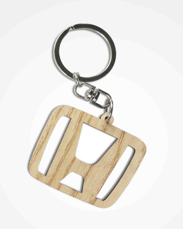 "Wooden Honda Logo Key Ring" For Car, Bike, Home, Back Pack, Gift.