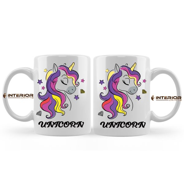 "Daughter Unicorn Rainbow" Ceramic White Coffee Mug.