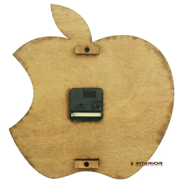 "Wooden Apple Style Wall Clock" Modern Design Living Room Decoration. - Image 4