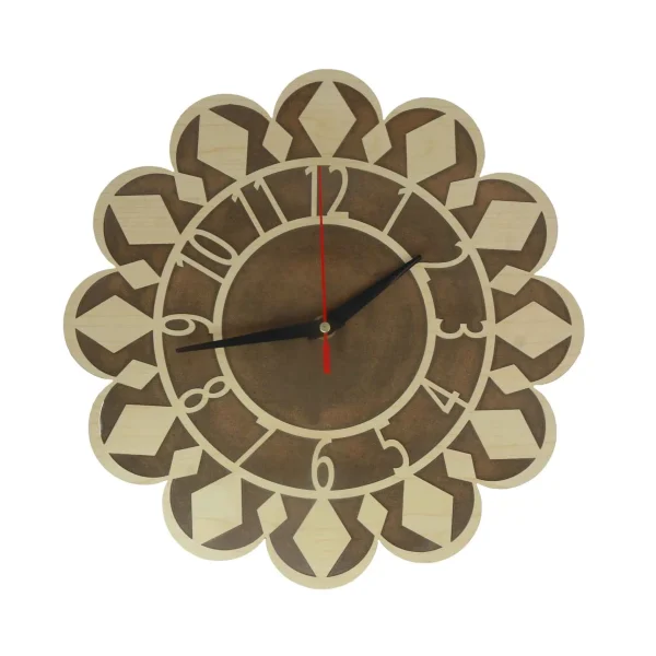 "Wooden Diamond Shape Wall Clock" Office, Bedroom, Study Room, Sports bar, Game room, Living room, Gift.