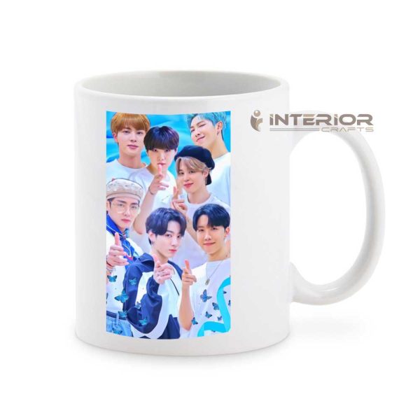 "BTS ARMY Photo Design HD Printed White Ceramic Mug" - Image 4