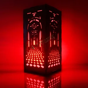 "Wooden Palace Entrance Table Lamp Colorful Creative Design"