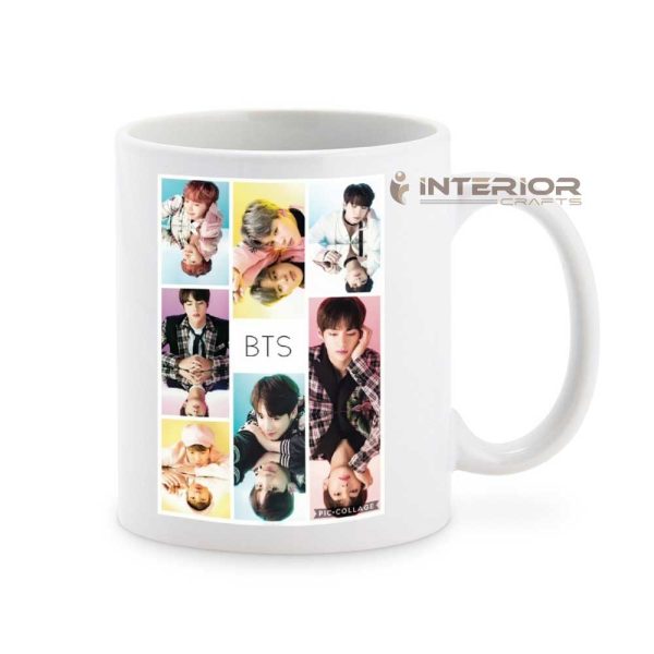 "BTS Member's Photo Printed White Ceramic Coffee Mug" - Image 3