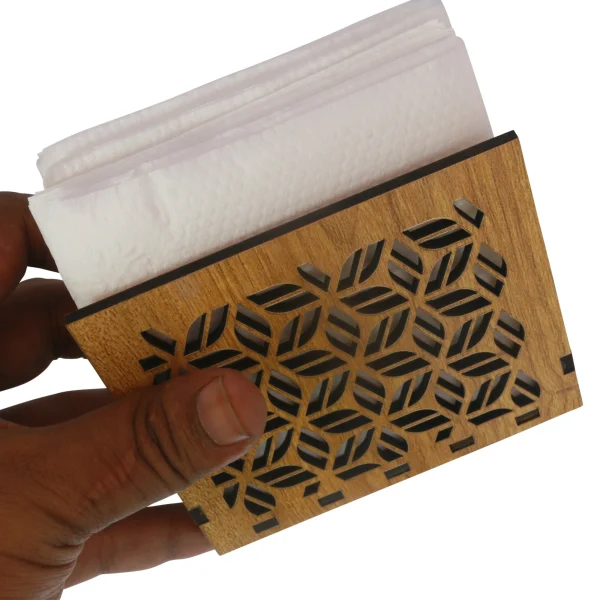 Glossy Wooden Mini Tissue Holder ( Small tissue paper holder ). - Image 3