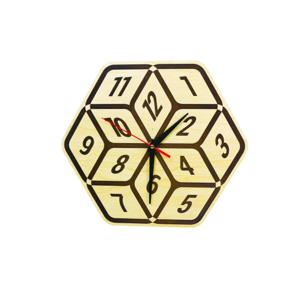 "Wooden Wall Clock Football Pattern" Uncovered Decoration Home, Office, Bedroom ETC.