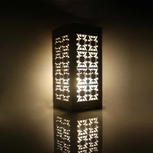 "Wooden Table Lamp" Creative Design Bedside Night Lamp Blue Color.