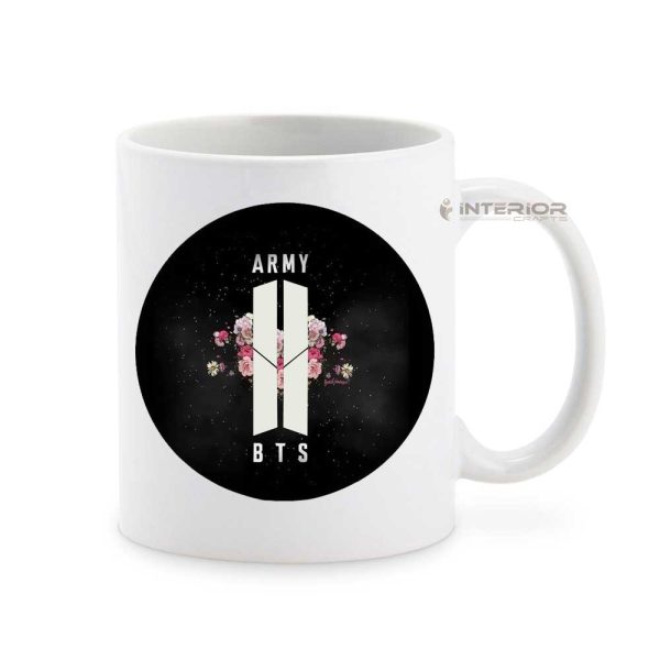 "BTS Dark" Printed White Ceramic Coffee Mug. - Image 3