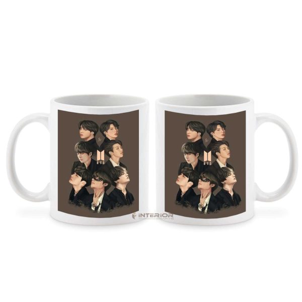 "BTS Unbounded Company Bantam Boys" White Ceramic Mug.