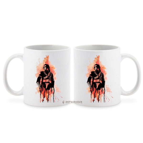 Michael Jackson Art Picture Printed White Ceramic Mug.