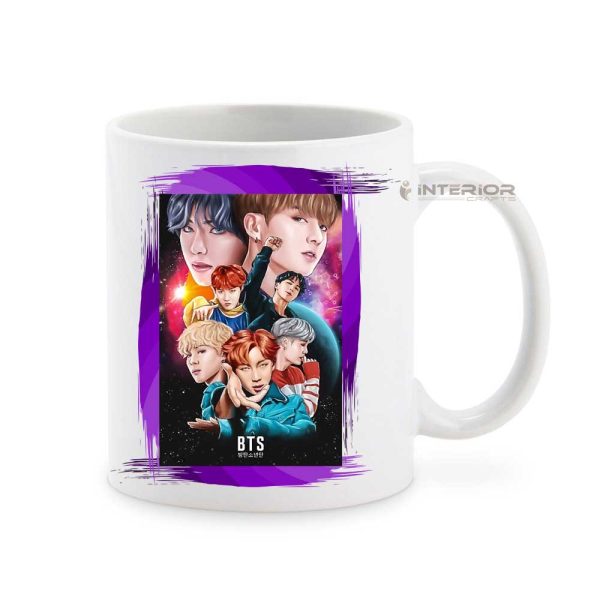 "BTS Jimin Printed White Ceramic Coffee Mug." - Image 2