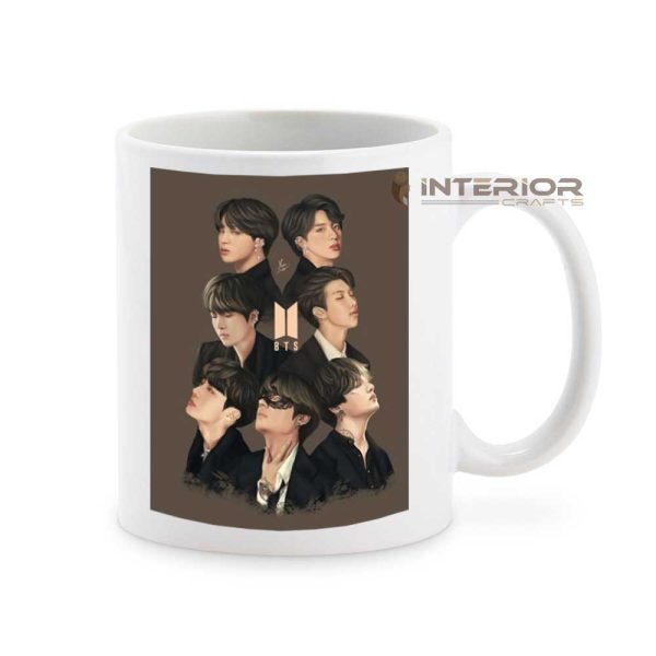 "BTS Unbounded Company Bantam Boys" White Ceramic Mug. - Image 3