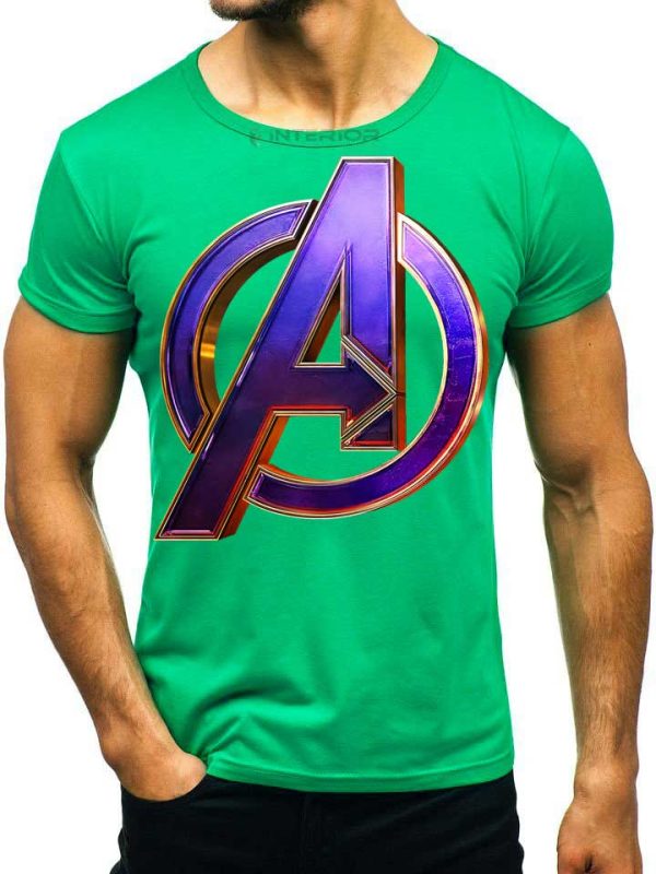 "Avenger Logo " Printed T- Shirt For Men Half Sleeve Round Neck T-Shirt. - Image 2