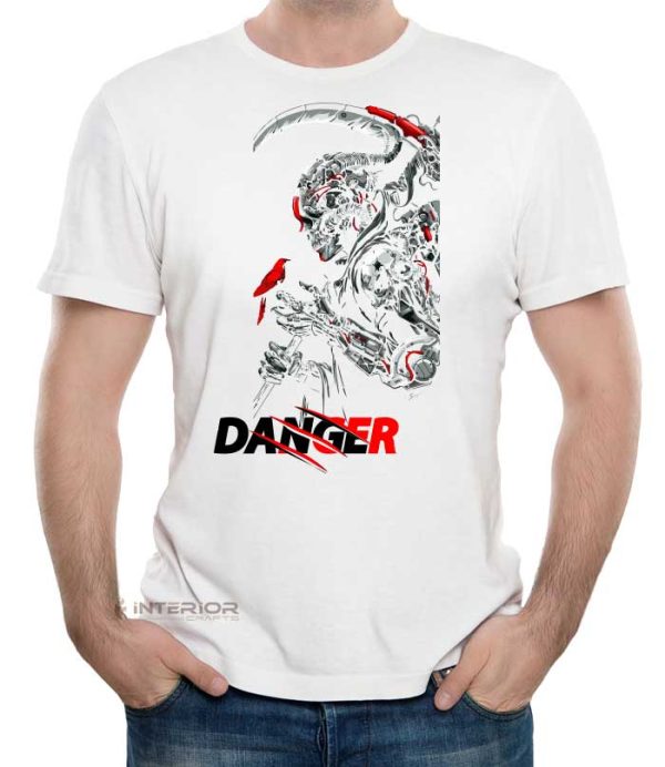 "DANGER " Printed T- Shirt For Men Half Sleeve Round Neck T-Shirt. - Image 2