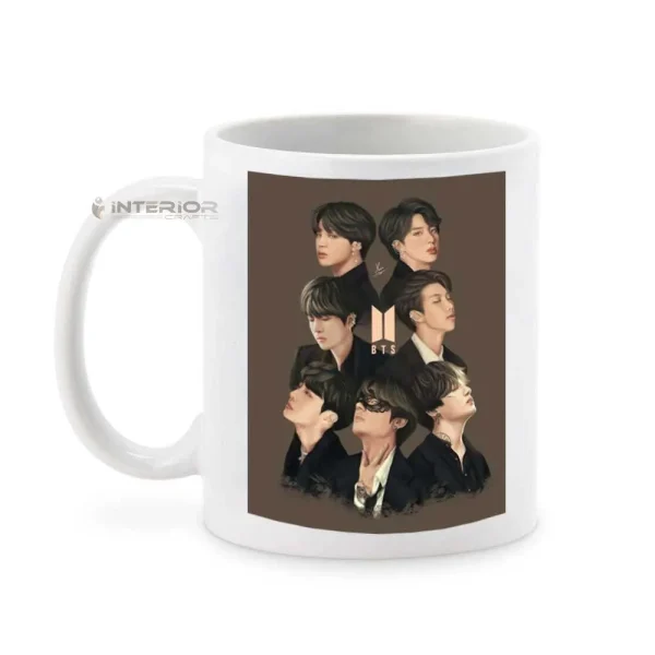 "BTS Unbounded Company Bantam Boys" White Ceramic Mug. - Image 2