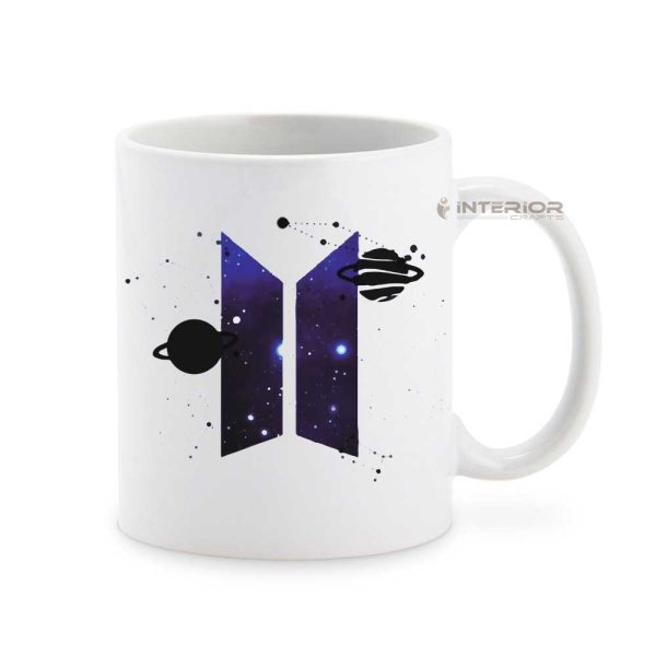 "BTS Purple Galaxy" Printed Ceramic Coffee Mug. - Image 5