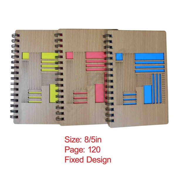 Wooden Building Design Spiral Notebook.