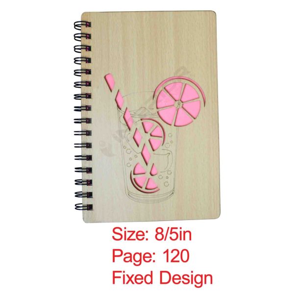 Wooden Spiral Notebook Glass And Straw. - Image 4