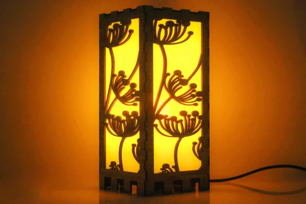 "Wooden Flower Style Table Lamp" - Image 2