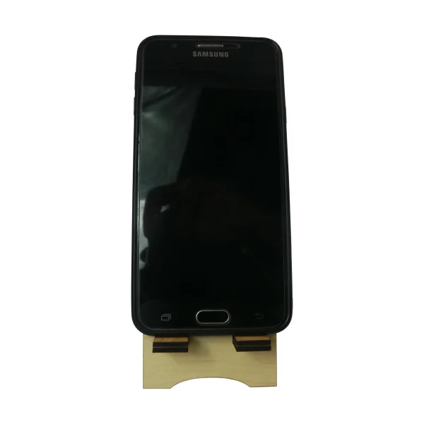"Wooden Phone Stand Joker Face Engraving" - Image 4