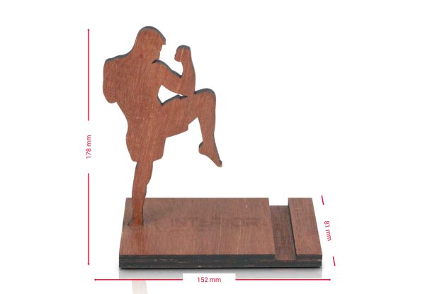 "Wooden Boxer Mobile Phone Stand" - Image 2