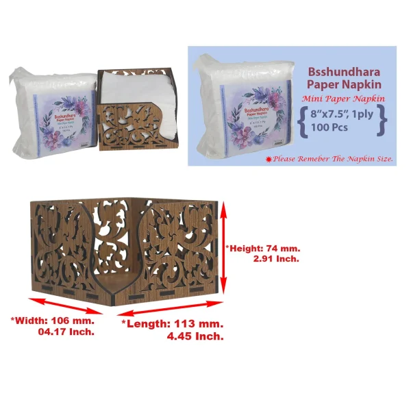 "Modern Style Table Decorative Flower Art Mini Napkin Holder." - Image 5