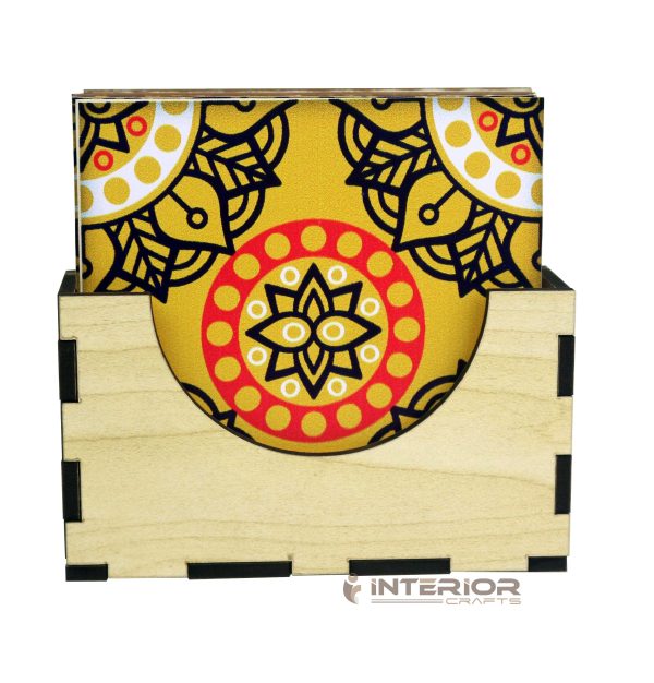 "Colorful Printed PVC Coasters" Waterproof Durable Set of (6 Pieces). - Image 4