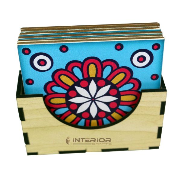 "Colorful Printed PVC Coasters" Waterproof Durable Set of (6 Pieces). - Image 5