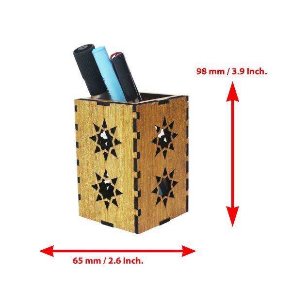 "Wooden Star Art Pen/Pencell Holder"(Red) - Image 3