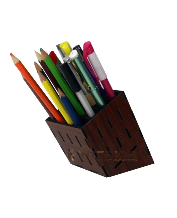"Wooden Curve Style Pen/Pencell Holder"(Red) - Image 3