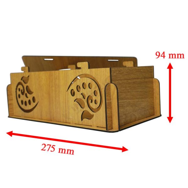 "Wooden Tissue Box Cover" Rectangular Facial Tissue Holder. - Image 3
