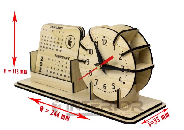 "Wooden Calendar With Multi-functional Desk Organizer" (2025) - Image 4