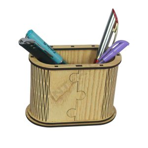 Wooden Decorative Sami Round "Flexible Pen Holder".