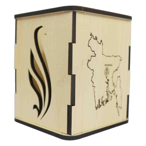 "Wooden Pen holder Bangladesh Map and Smr̥tisaudha/Memorial" - Image 4
