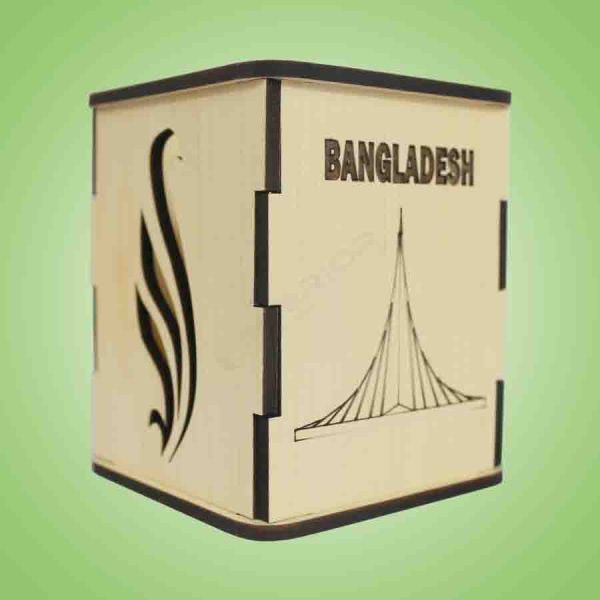 "Wooden Pen holder Bangladesh Map and Smr̥tisaudha/Memorial" - Image 5