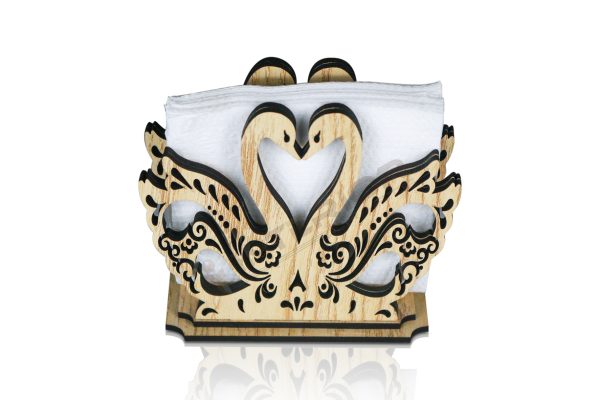 "Wooden Swan Napkin Holder Table Tissue Holder"