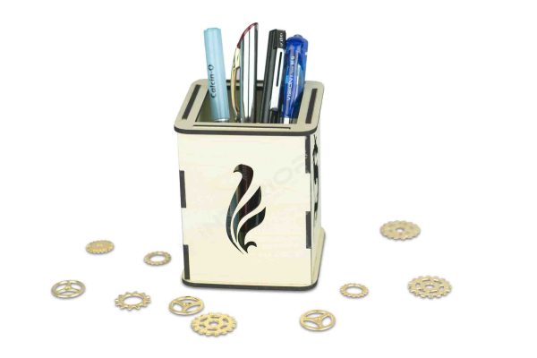 "Wooden Dragon Pen Holder" - Image 3