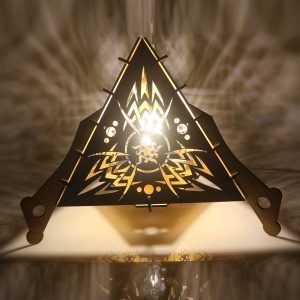 "Wooden Mandala Projection Lamp"