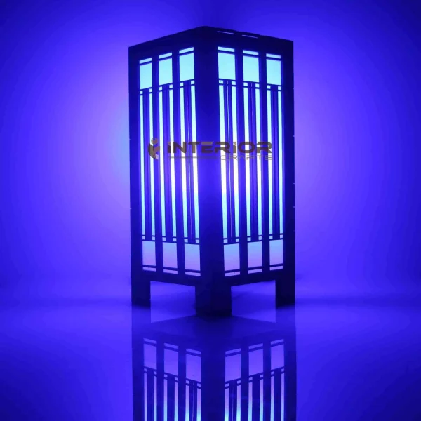 "Japanese Style Wooden Table Lamp" - Image 2