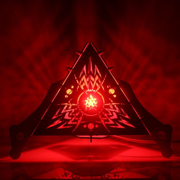 "Wooden Mandala Projection Lamp" - Image 2