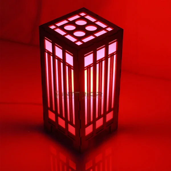 "Japanese Style Wooden Table Lamp" - Image 5