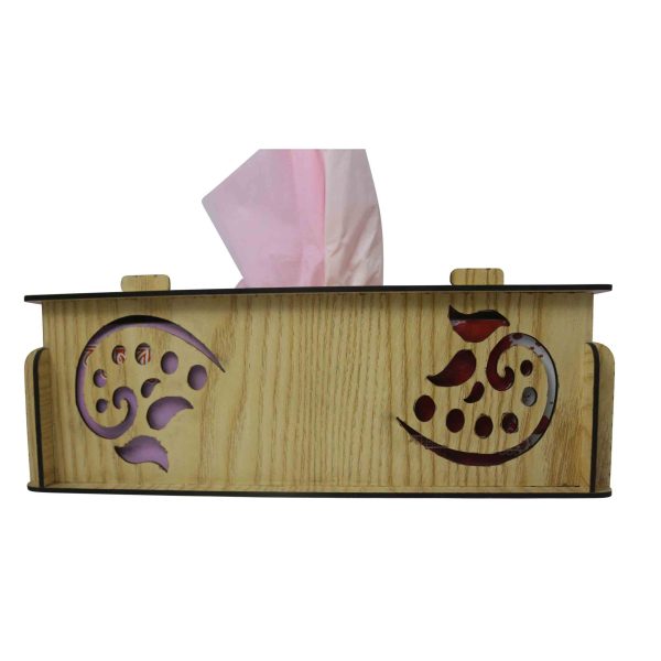Wooden Tissue Box Cover, Rectangular Facial Tissue Holder (White) - Image 5